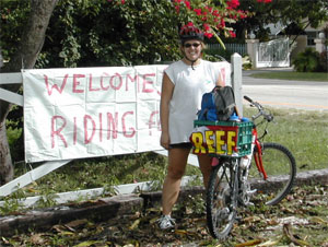 Riding for REEF: REEF Intern, Sarah Goldman, returns to REEF HQ after completing her 100-mile fundraiser ride.