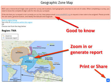 Geographic Zone Codes Map Screenshot
