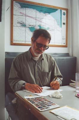 REEF Team member, John Williams, fills out a survey.