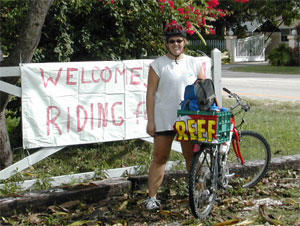 REEF Intern, Sarah Goldman, returns to REEF HQ after completing her 100-mile fundraiser ride.
